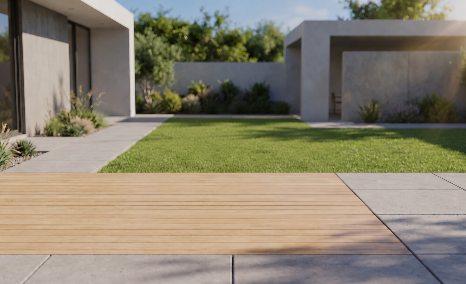 Concept of the terrace without the bath